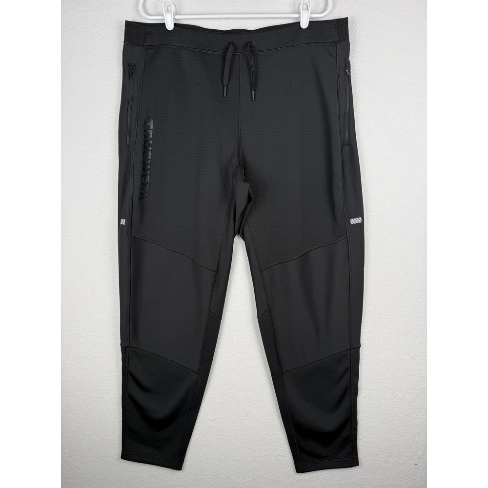 Truewerk M2 Transit Pant Mens XXL Long Black Technical Workwear Fleece Joggers